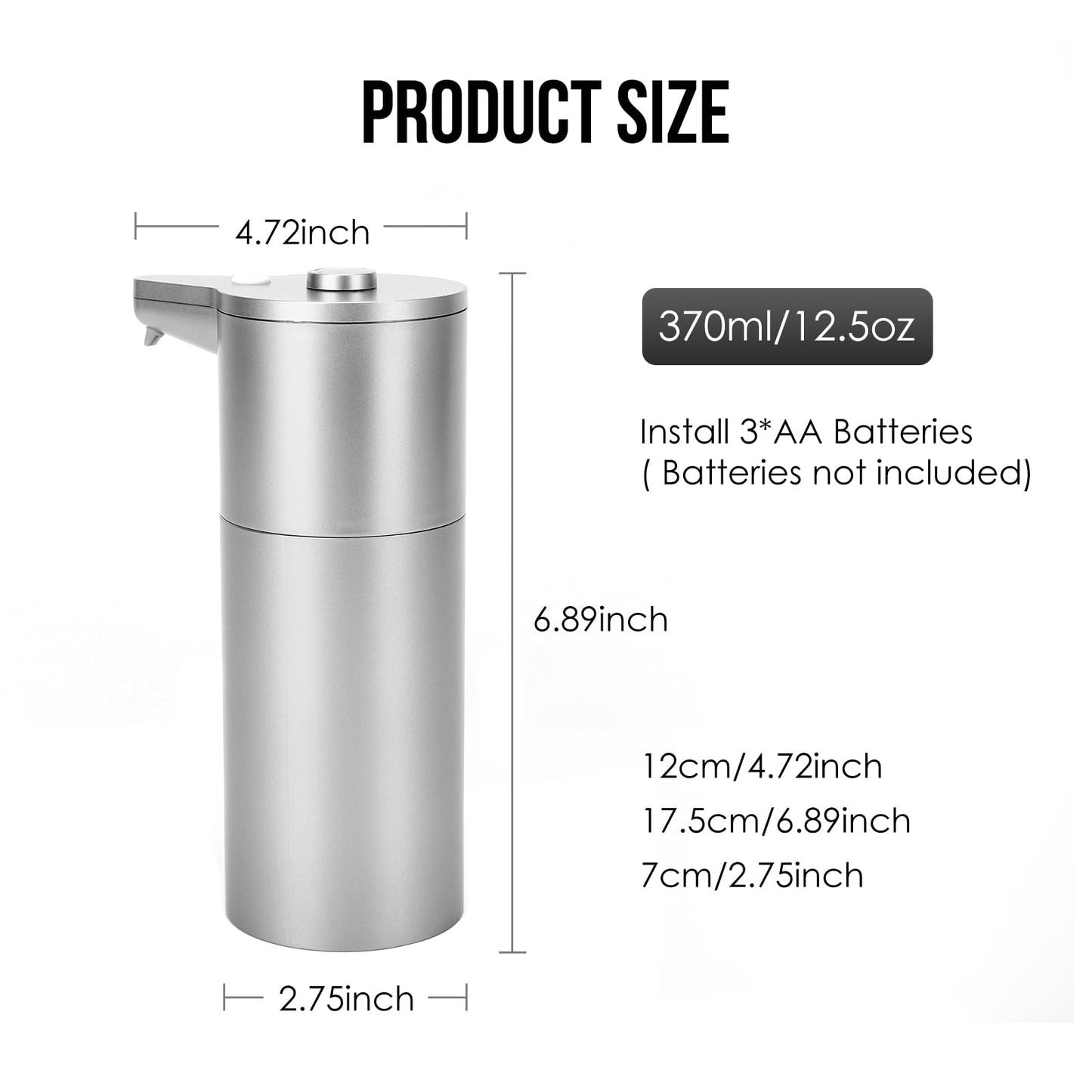 Aunmaon Automatic Soap Dispenser Touchless,Upgrade Adjustable Volume for Thick and Thin Liquid Battery Hand AndDish Soap Dispenser for Kitchen Bathroom