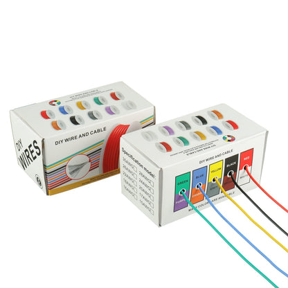 BOJACK 18 AWG Flexible Silicone Wire Electric Wire Hook up Wire Kit 300V Cables with Plus 20 φ3mm Heat Shrink Tubings and a Mini Wire Stripper(5 Colors 16.4Ft Each Color, 18AWG