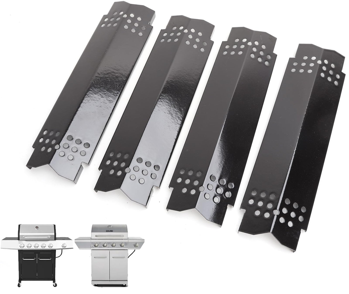 BBQ Parts Heat Shield Plate for Nexgrill BBQ Replacement Parts 720-0830H 720-0898 720-0864 720-0896B 720-0830A 720-0925 Flame Cover/Flame Shields/Flame Tamers for Backyard Grill Replacement Parts,4PCS