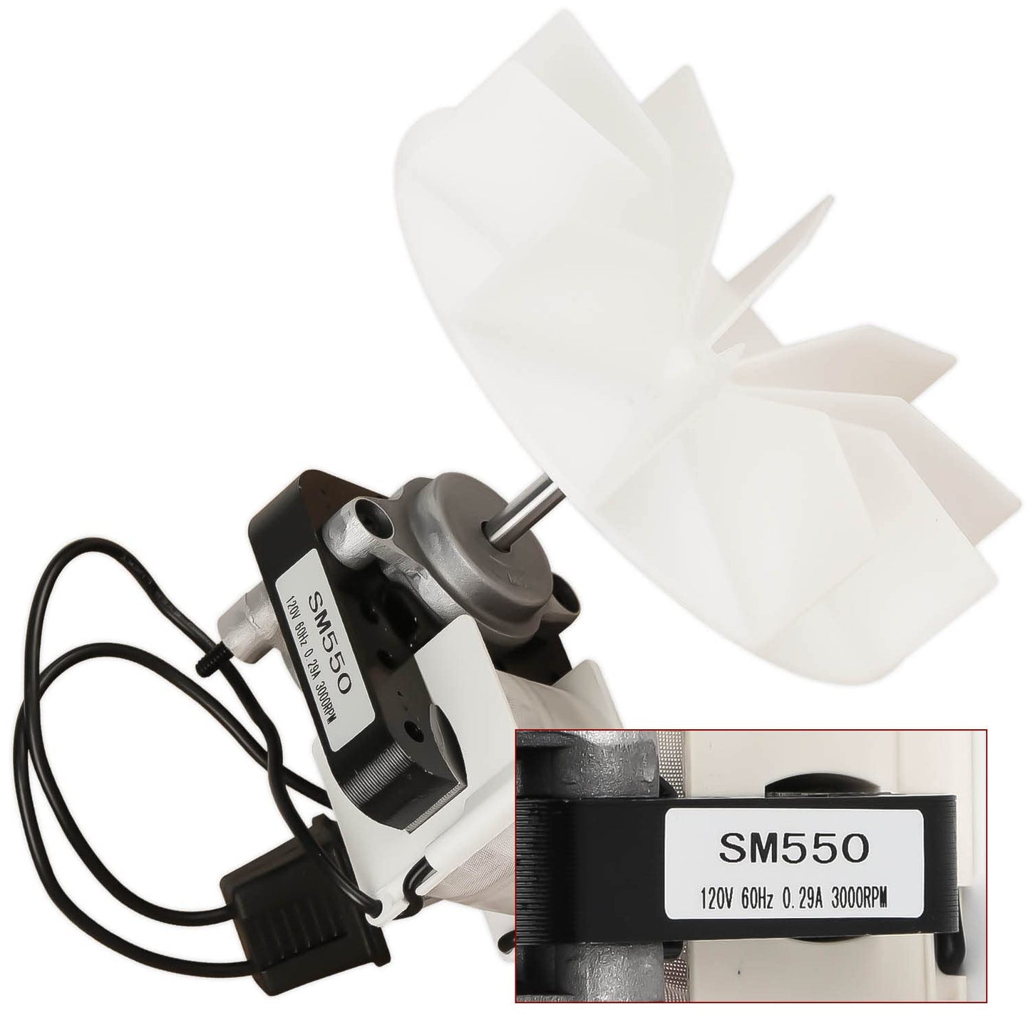 SM550 Universal Bathroom Vent Fan Motor by Seentech - Compatible with Broan Nutone - Repalces: EM550, 65100, C65878 VFM100, E498-1, 82423K, K111, EM750, SM550