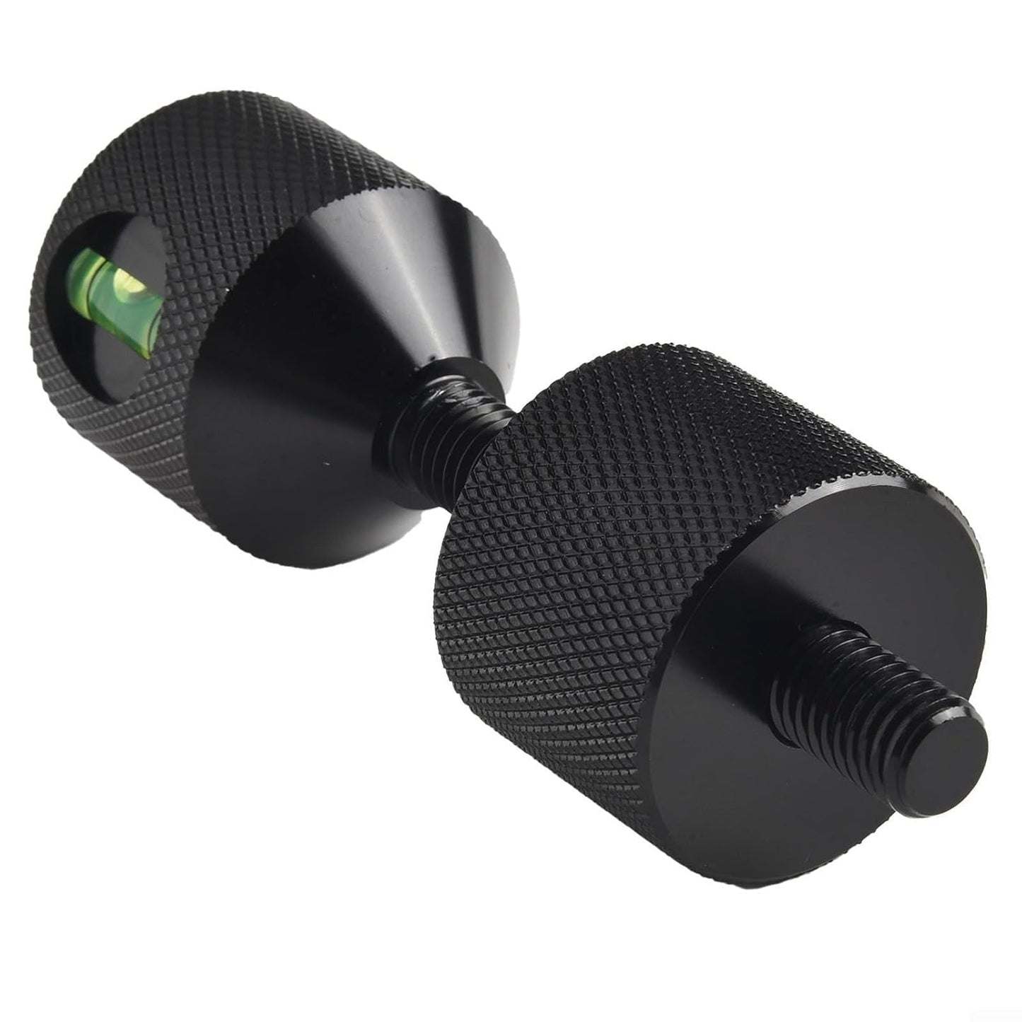 2Pcs Flange Two-Hole Positioning Pin Set with Built-in Level, 6061 Aluminum 1-1/8" Hole Gradient Aligner Tool (Black)