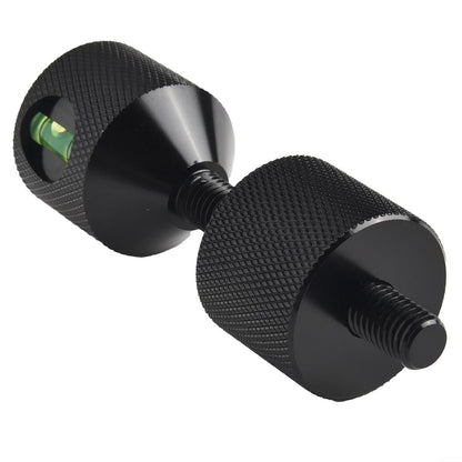 2Pcs Flange Two-Hole Positioning Pin Set with Built-in Level, 6061 Aluminum 1-1/8" Hole Gradient Aligner Tool (Black)