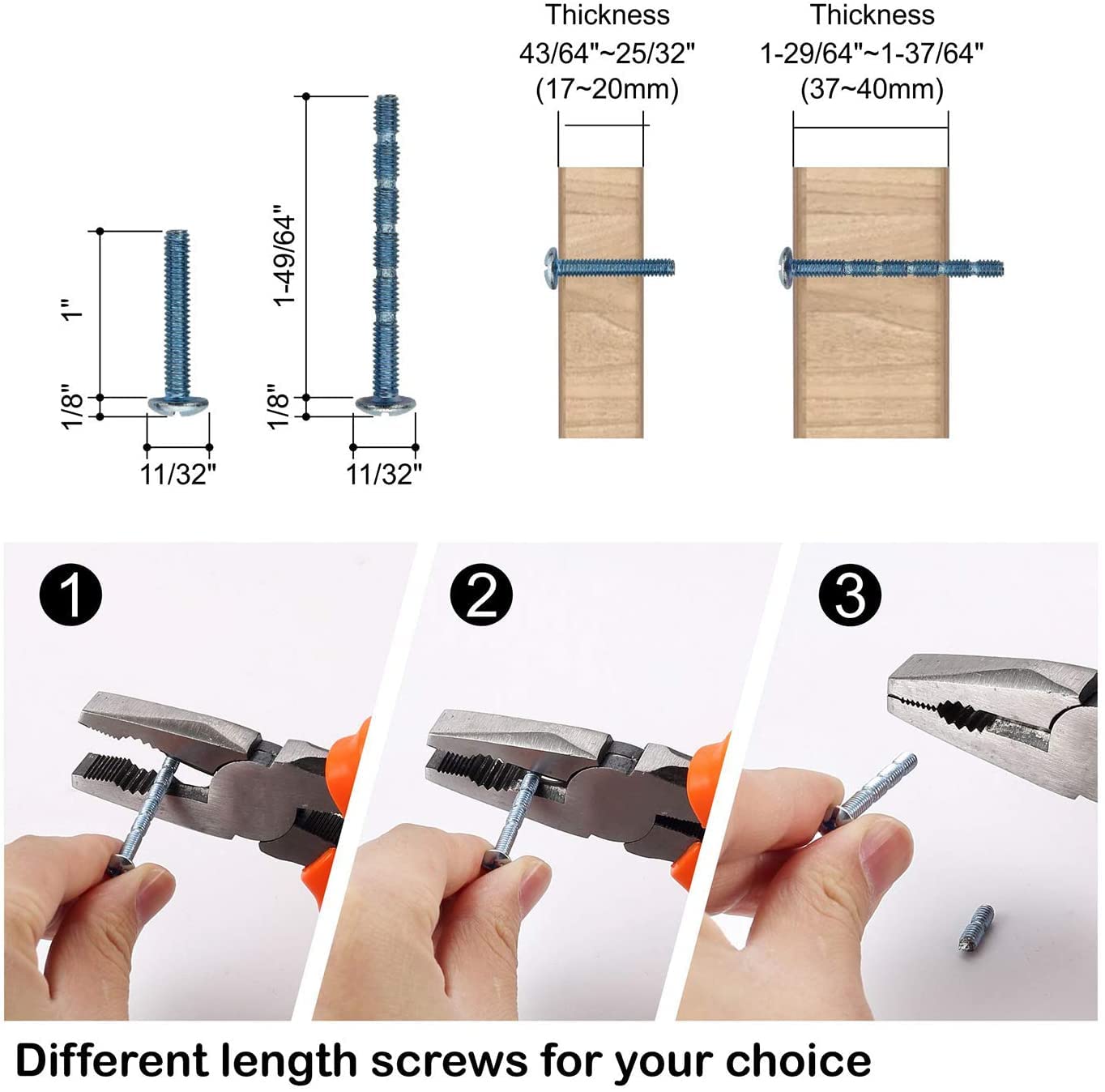 Amerdeco 10 Pack 1.3 Inch(32MM) Kitchen Square Cabinet Knobs Dresser Knobs, Matte Black Knob for Dresser Drawers, Knobs for Bathroom Cabinets ZH0001