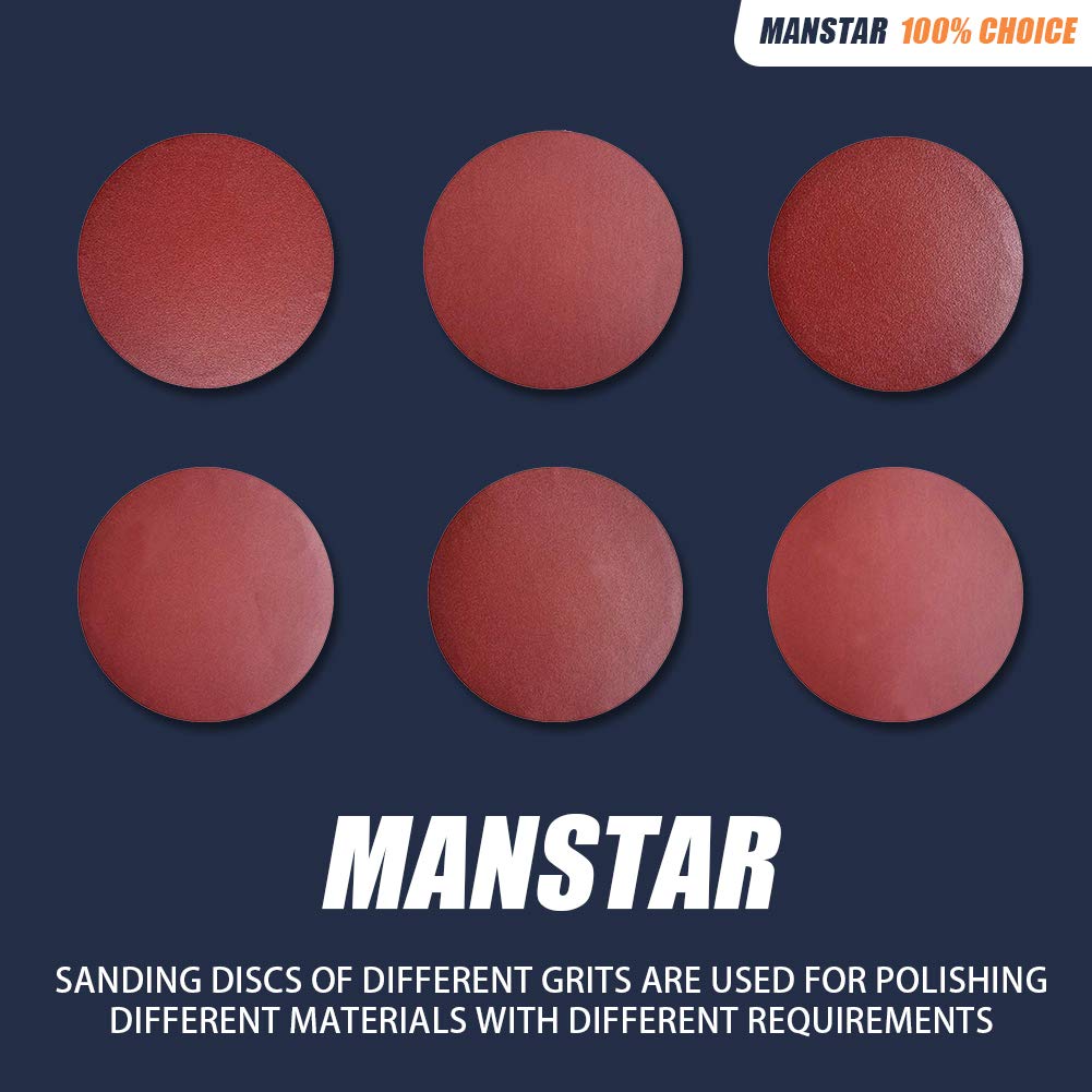 30 PCS 8-Inch Assorted PSA Aluminum Oxide Sanding Disc,NO-Hole Self Stick