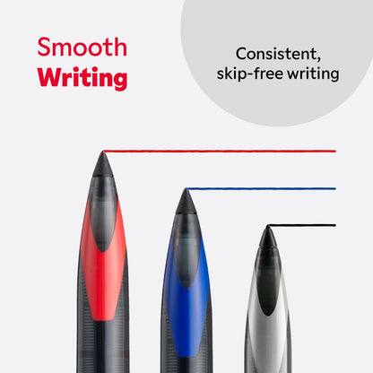 uni-ball UB-188-M Micro Air Rollerball Pens. Premium 0.5mm Nib for Super Smooth Handwriting. Writes Like a Fountain Pen. Fade and Water Resistant Liquid Uni Super Ink. Box of 12 Black Ballpoint Pens