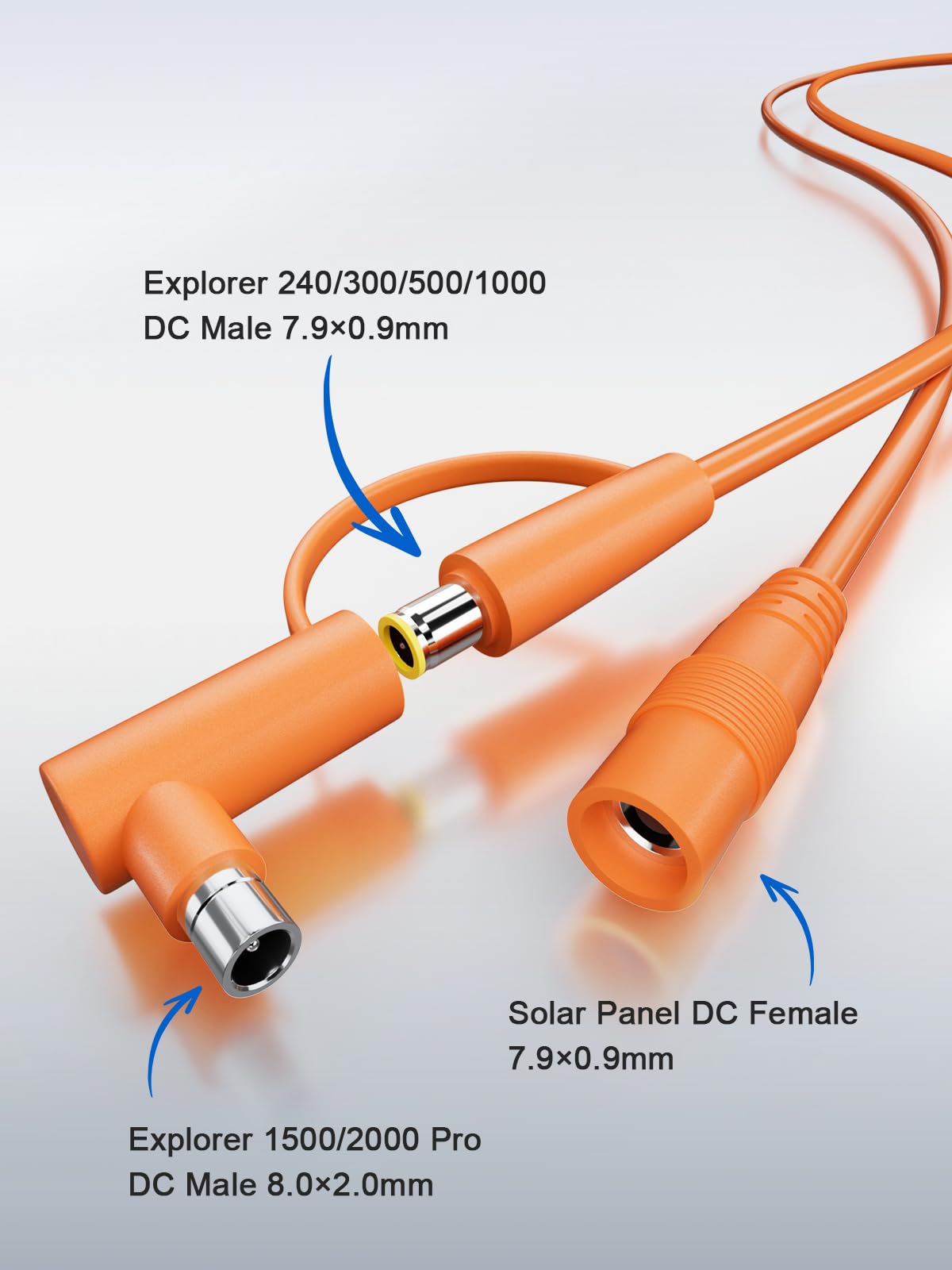 16.4 FT / 5 Meter 14AWG DC Extension Cable for Solar Panel Compatible with Jackery SolarSaga 100W/200W Solar Panel for Jackery Portable Power Station
