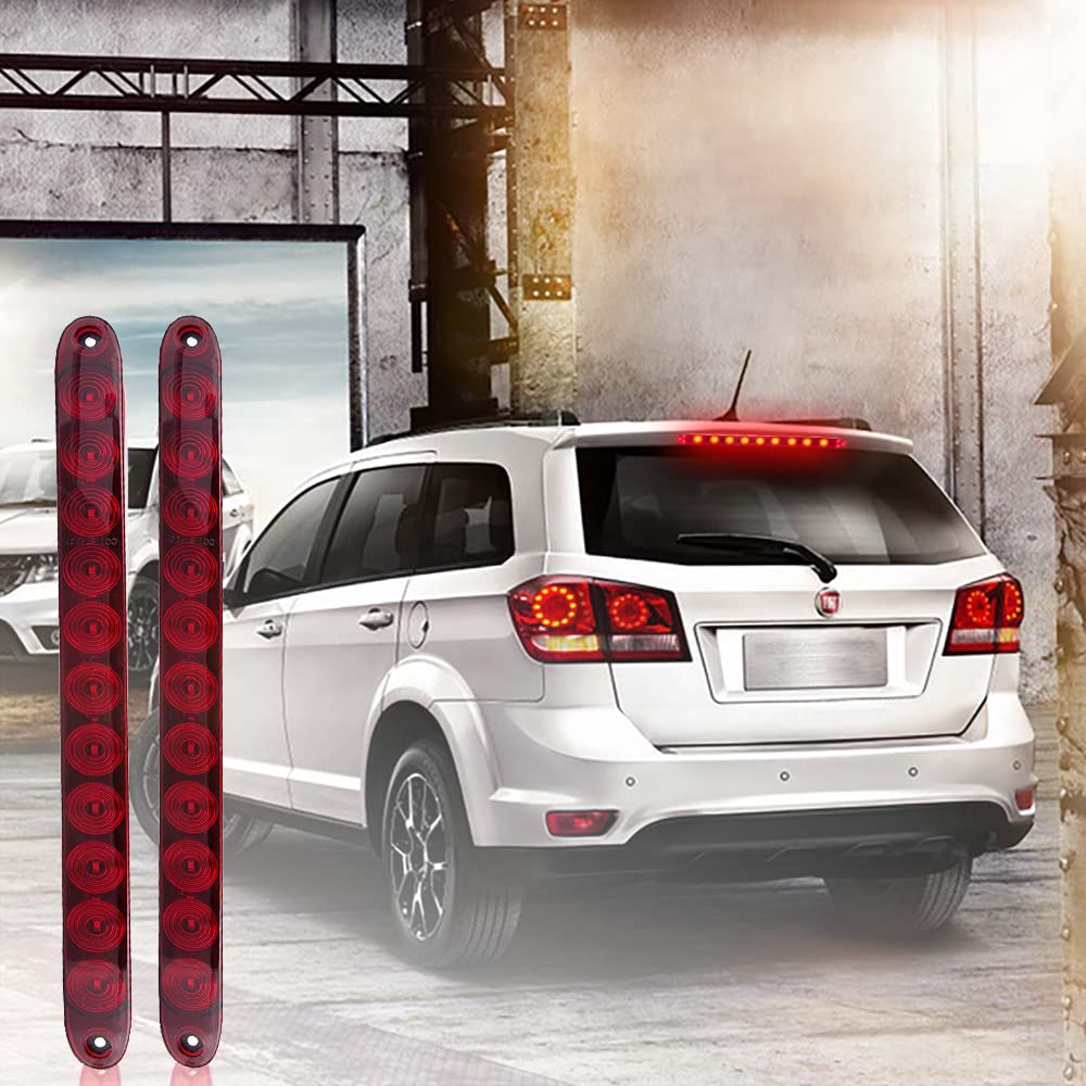 CyanHall Led Trailer Lights 2PCS 15" 11 LED Red Trailer Lights Bar for Park Stop Turn signals Tail Brake Light IP65 Waterproof Truck Trailer Marker ID Bar