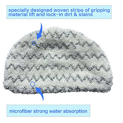 10PK Amyehouse Washable Mopping & Scrubbing Pads Replacement for Bissell Powerfresh 1940 1440 1544 Series Steam Mop Model 1544A, 2075A, 1440, 1940W,19404, Deluxe 1806, 1940A, 5938, 19408, 1940Q, 1940W