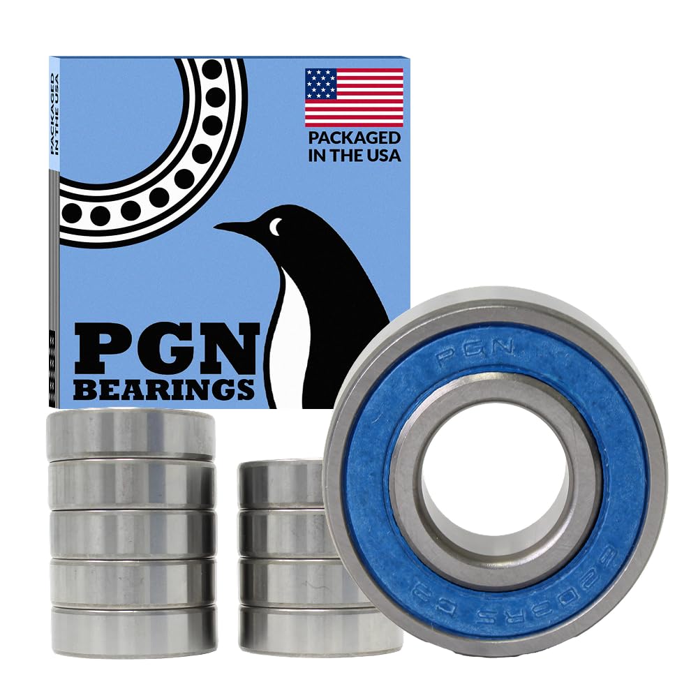 6203-2RS Sealed Ball Bearing - 17x40x12 - Lubricated - Chrome Steel (10 PCS)