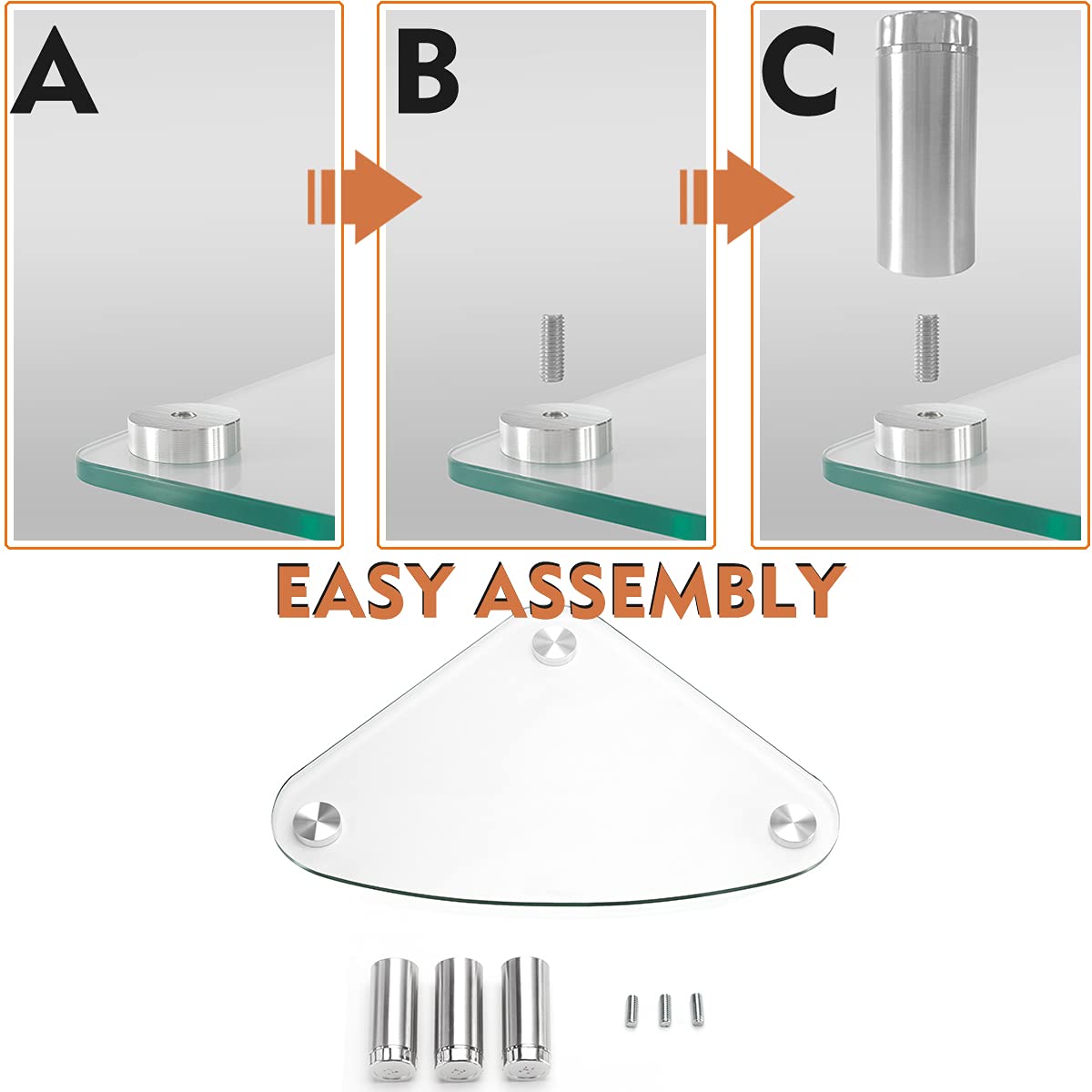 2 Pack Computer Monitor Riser | Triangle Desktop Universal Corner Stand for Computer Monitor & Laptop HD01T-203
