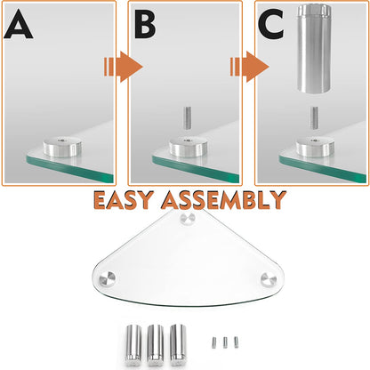 2 Pack Computer Monitor Riser | Triangle Desktop Universal Corner Stand for Computer Monitor & Laptop HD01T-203