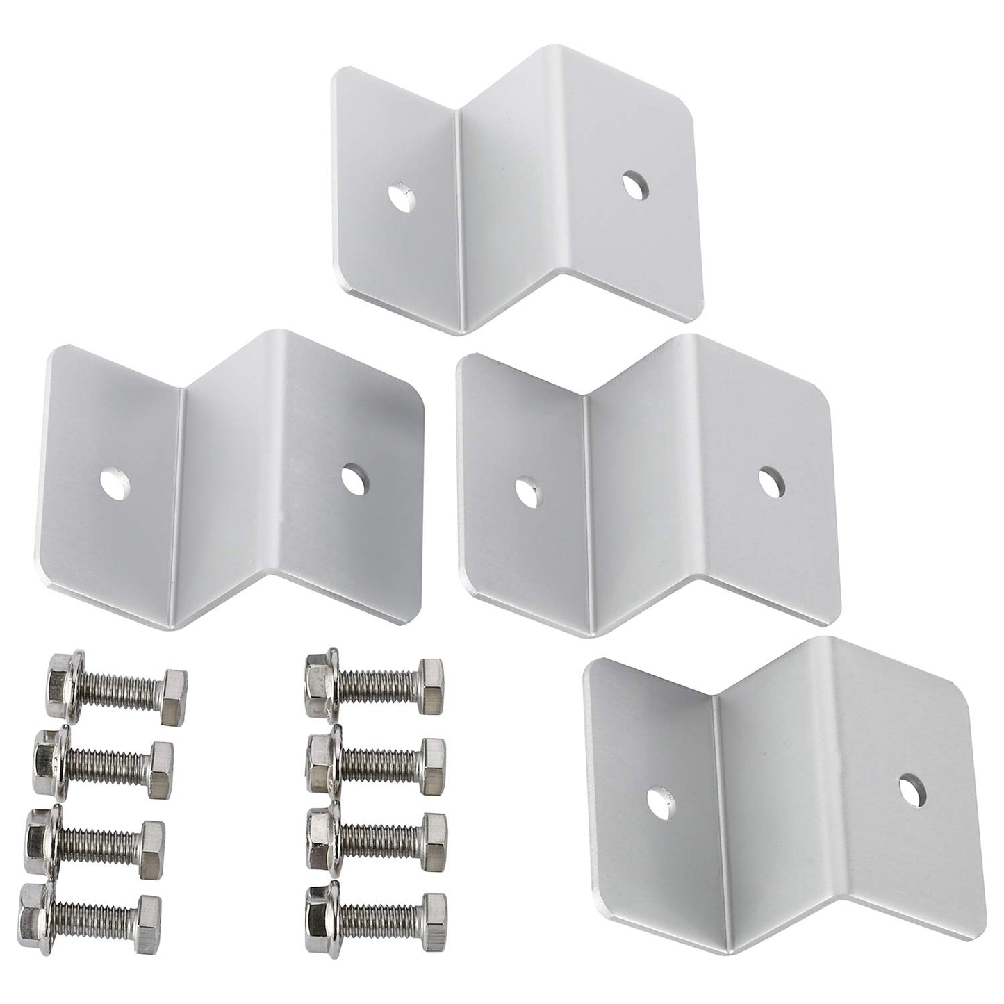 Yaegoo Solar Panel Mounting Z Bracket Set for RV, Boat, Roof, Wall and Other Off Gird Mount, 4 Set (16 Units)