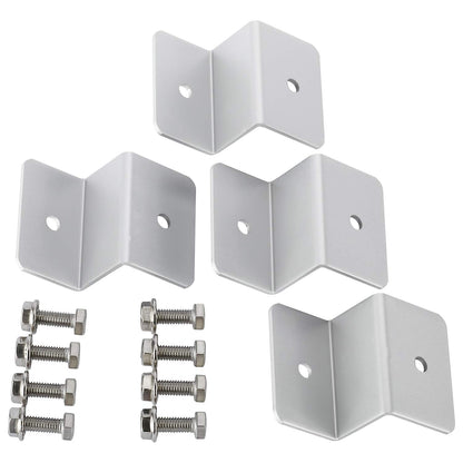 Yaegoo Solar Panel Mounting Z Bracket Set for RV, Boat, Roof, Wall and Other Off Gird Mount, 4 Set (16 Units)