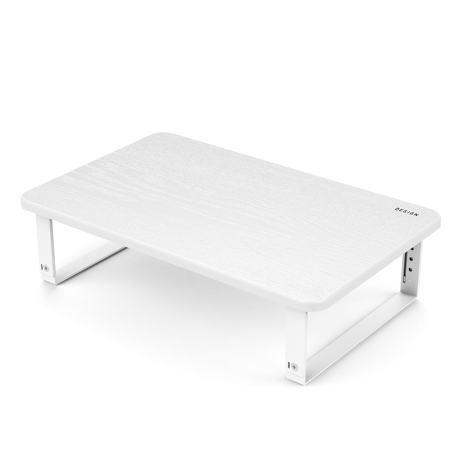 BESIGN MS01 Monitor Stand Riser, Height Adjustable Laptop Stand, Computer Monitor Stand for Monitor, Computer,Laptop,Printer (White)