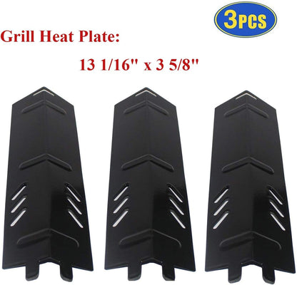 Criditpid Barbecue Heat Plate Shields Replacement Parts for Backyard Grill BY13-101-001-11, BY14-101-001-01, BY16-101-002-05, GBC1429W, Porcelain Steel Heat Tent Burner Cover for Uniflame GBC1329W.