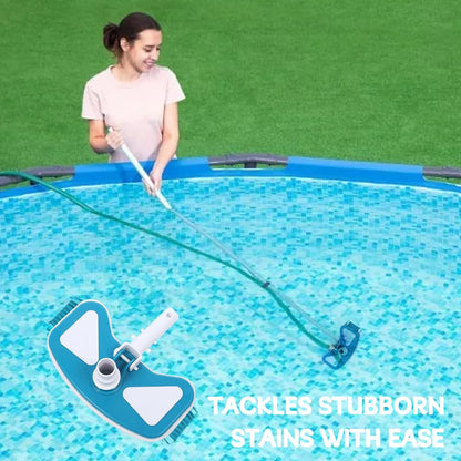 Butterfly Pool Vacuum Head with Side Brushes, Swimming Pool Suction Vacuum Head Brush Cleaner for Above Ground & In-Ground Swimming Pools, Spas (Blue)