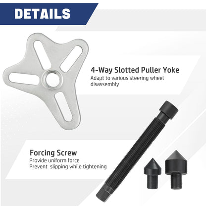 DASBET 46Pcs Harmonic Balancer Puller Set, Steering Wheel Puller, Gear Puller, Crank Shaft Pulley w/Case