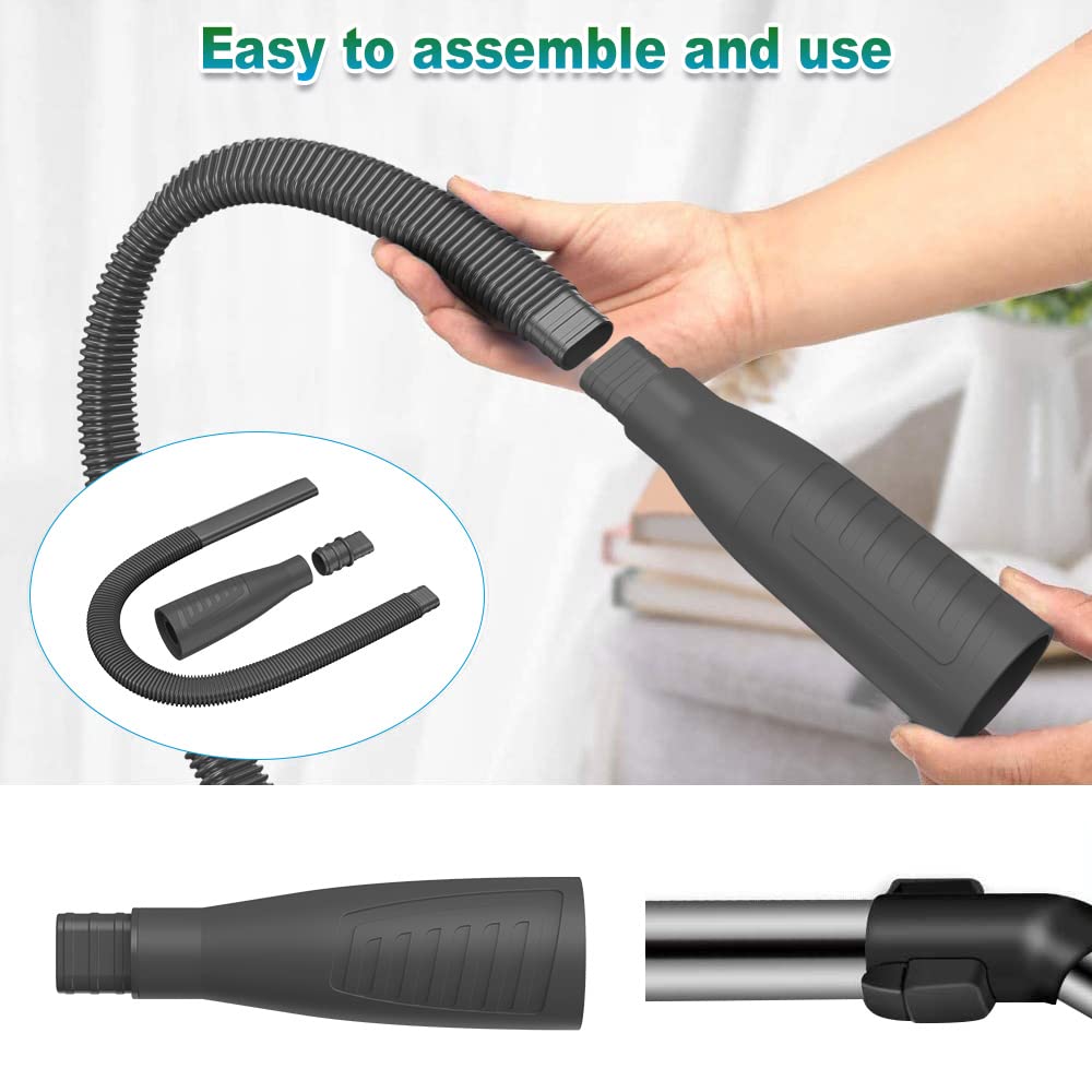 Sealegend 2 Pieces Dryer Vent Cleaning Kit, Dryer Lint Brush Vacuum Hose Attachment Brush Lint Remover Power Washer and Dryer Vent Vacuum Hose Replacement Parts，Black