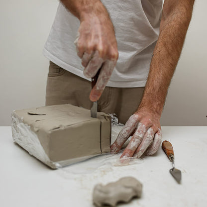 ReArt Natural Air-Dry Clay 5lbs, Terracotta for Sculpting, Wheel Throwing, Hand Building, All-Purpose Modeling Clay