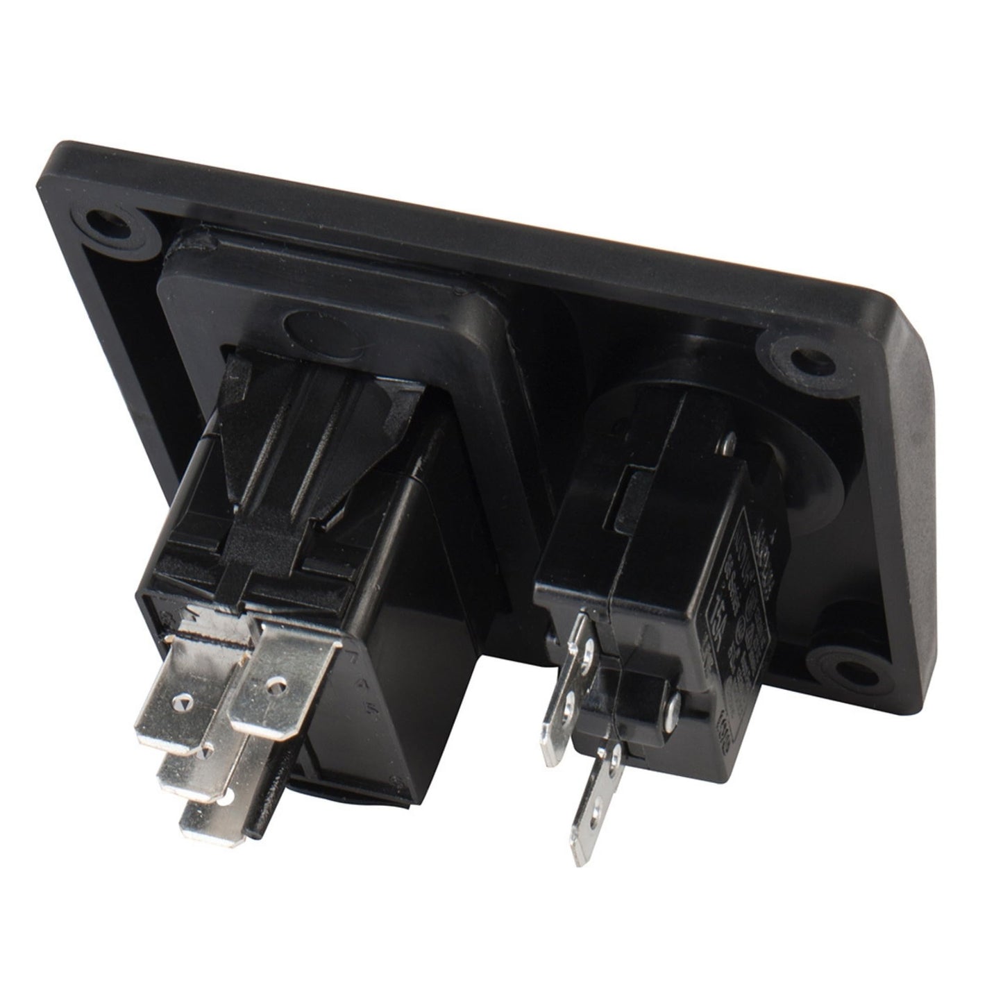 SEAFLO 3-Way Bilge Pump Panel Rocker Switch 32V/24V/12V - Automatic/Off/Manual with Built-in 15A Circuit Breaker, LED Indicator, Marine Grade Black Plastic Panel for Marine Pumps | 4-Year Warranty