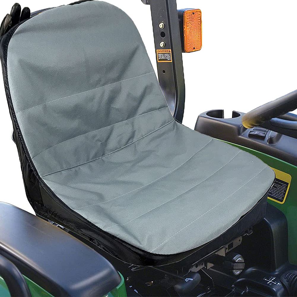 Ailelan Lawn Mower Seat Cover, 600D Oxford Fabric Tractor Seat Cover Waterproof with Storage Pockets for Riding Lawn Mower