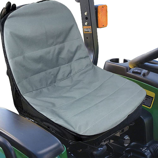 Ailelan Lawn Mower Seat Cover, 600D Oxford Fabric Tractor Seat Cover Waterproof with Storage Pockets for Riding Lawn Mower