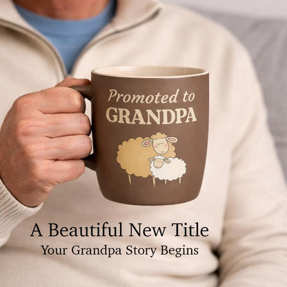 Triple Gifffted Promoted to Grandparents Coffee Mugs for New Best Grandma and Grandpa to Be, Gifts Ideas First Time Grandparent, Baby Reveal Pregnancy Announcement, Christmas Day, Ceramic 13Oz