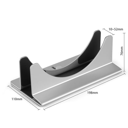 Psitek Adjustable Mac mini Stand Aluminium Vertical Laptop Holder Desk Mount - Universal Fit for Mac mini 2005-2023, Compatible with Laptop and Mini PC - Slot Width (10-52mm/0.4-2 inch)