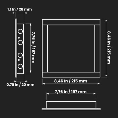 Repa Market 8" x 8" Inch / 200 x 200 mm White Plastic Access Panel - Wall Hole Cover for Drywall, Plasterboard - Interior, Exterior HVAC, Electrical, Service Plumbing Access Panel - Crawl Space Door