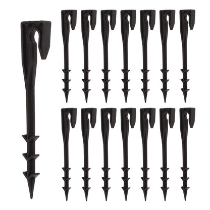 YOUNTHYE 50 Pack 8 Inch Irrigation Hose Hold-Down Anchor Stakes,Strong Plastic Soaker Hose Pegs Drip Support Stakes Camping Tent Stakes Outdoor Blanket Stakes for Drip System, Irrigation Line Weeping