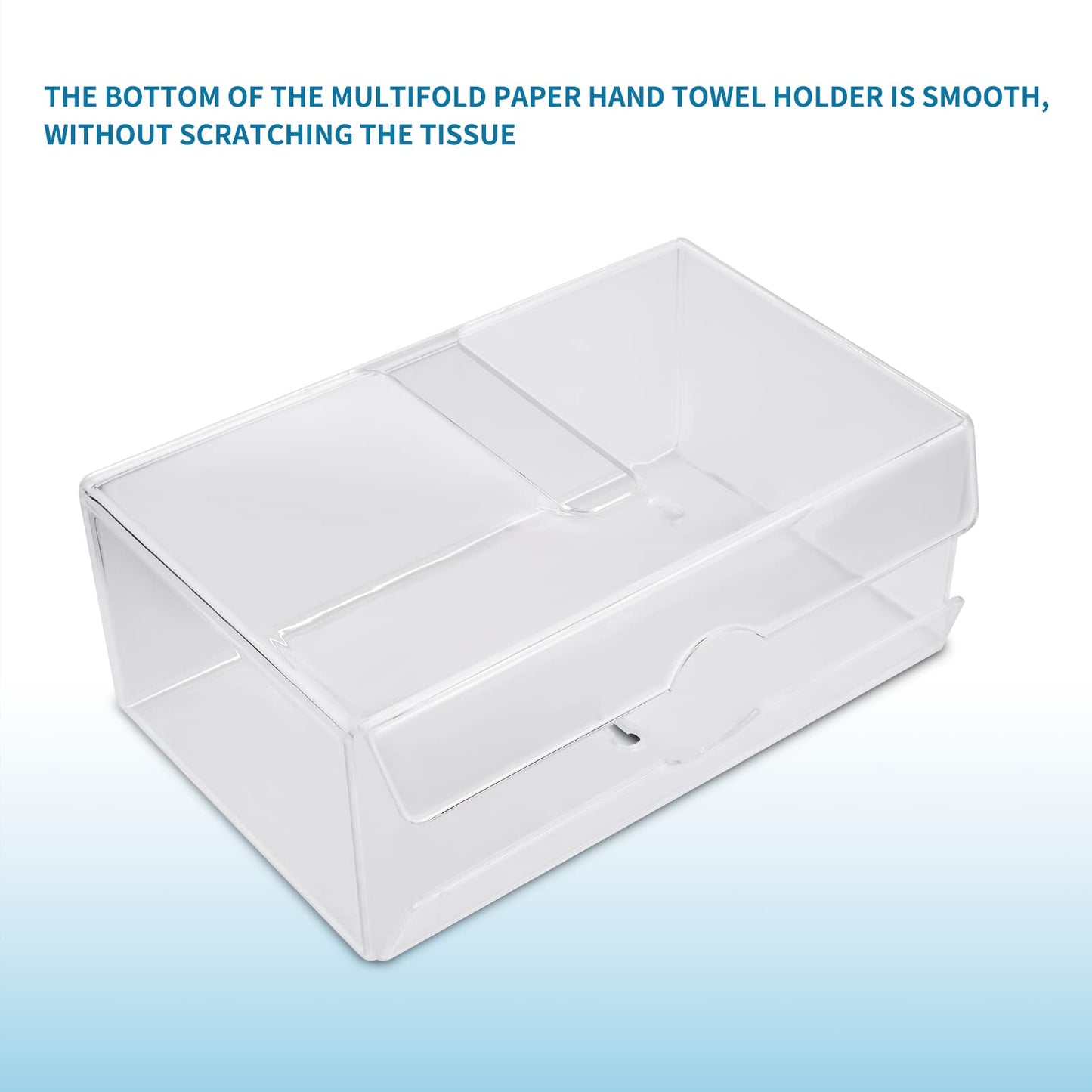 Acrylic Paper Towel Dispenser Wall Mount,Countertop for Multi-Fold Paper Towel,C-Fold, Zfold, Tri fold Hand Towel Holder Commercial, Clear Folded Paper Towel Holder for Bathroom Toilet and Kitchen