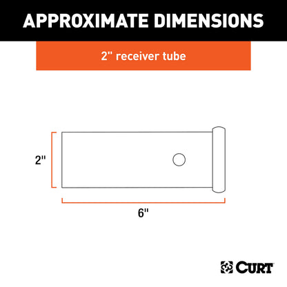 Curt Manufacturing 49060 6 In Receiver Tube 2 In X 2 In Raw Finish