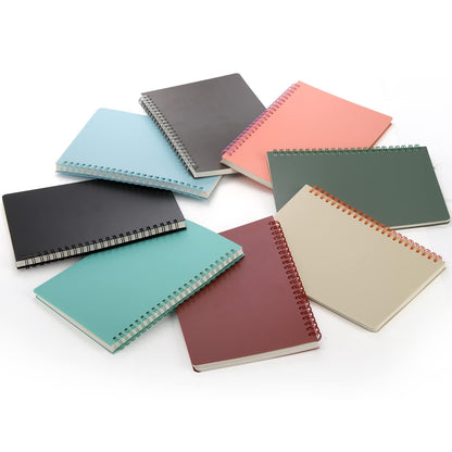 Dicunoy 8 Pack Spiral Notebooks, A5 Ruled Journals Notebooks 80 Sheets with Thick Plastic Hardcover, Cute Thick Notepads for Work, Teacher, Students, School, Women,7 Colors, 8.3" x 5.7"