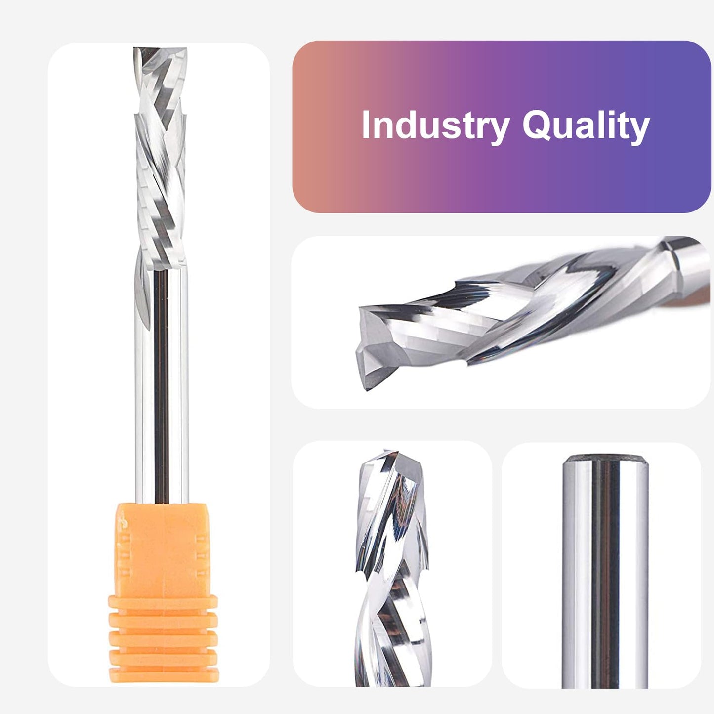 SpeTool Carbide Spiral Router Bits Up&Down Compression Bit 1/4 X 1 inch Cutting Size with 1/4 inch Shank for Woodwork CNC Router Bit Engraving Carving Mortise Groove Tools…