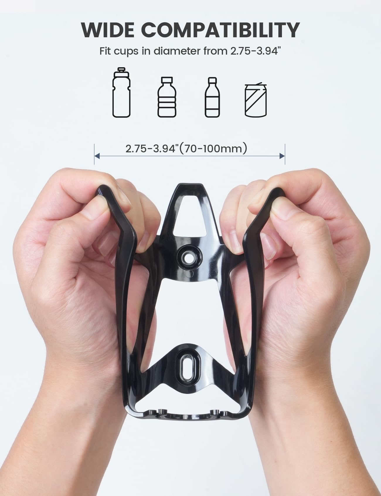 2 Pack Bike Water Bottle Holder - Lamicall Lightweight & Sturdy Bike Cup Holder, Bicycle Drink Cage, Cycling Bike Water Bottle Cage with Screw Tool, Mom Gift