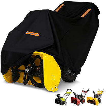 Snow Blower Cover, 300D Durable Oxford Farbic, Fit for Most Snowblowers, with Reflective Strip -Weather Protection Outdoor and Indoor use (Black)