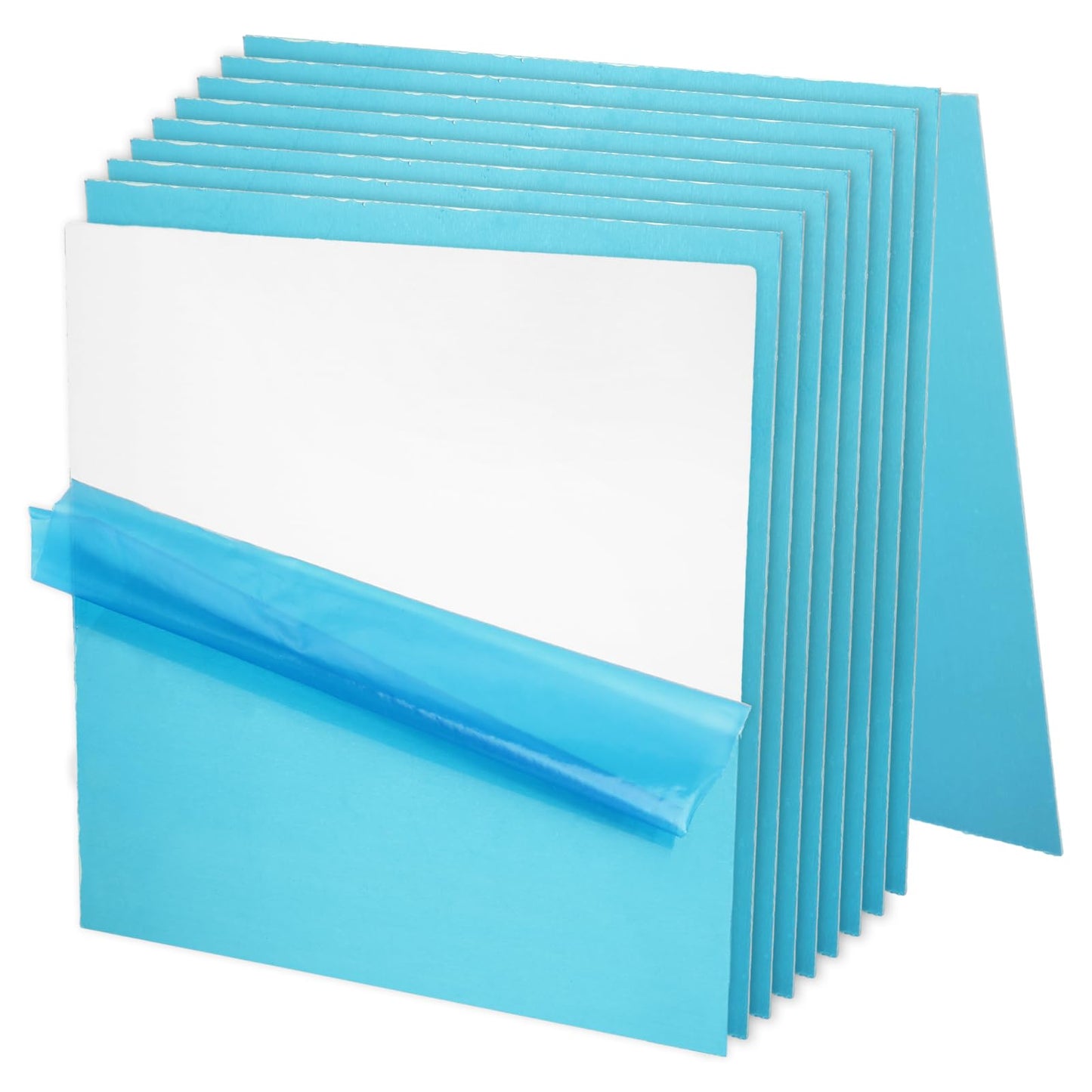 YOUNTHYE 10PCS Aluminum Sheet 1/32(0.8 mm) Thin Metal Sheet 6061 T651 Aluminum Sheet Metal 8x8 inch Aluminum Plate Covered with Protective Film Rectangle Aluminum Metal Plate for Crafting Welding
