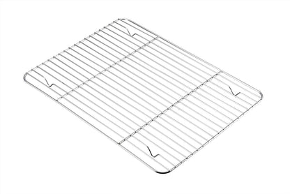 TeamFar Baking Sheet with Rack Set, Stainless Steel Baking Pan Tray Cookie Sheet with Cooling Rack, Non Toxic & Healthy, Easy Clean & Dishwasher Safe