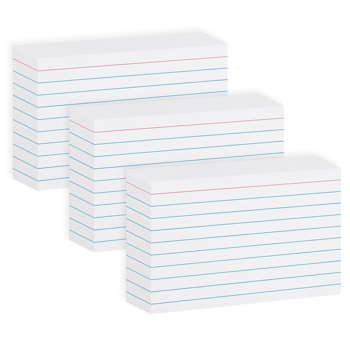 White 5x8 Index Cards Ruled 300PCS, Goefun Flashcards, Notecards for Studying, Recipes, Memo Cards, Office Supply, DIY, Presentation
