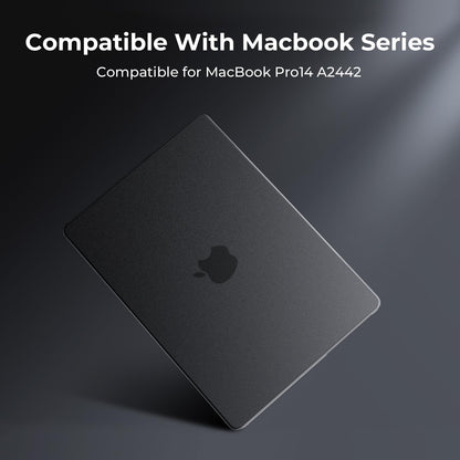 BlueSwan Case Compatible with MacBook Pro 14 inch M5 M4 M3 M2 M1 Pro/Max 2025 2024-2021 Release, Flexible PP, Anti-Scratch Anti-Cracking Protective Case, Matte Black