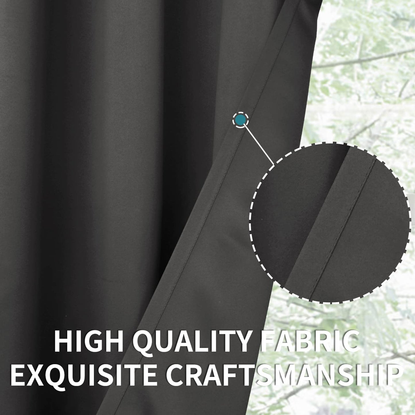 BGment Blackout Curtains 2 Panels for Bedroom - Black Out Curtains 63 Inches Long Window Room Darkening Grommet Thermal Insulated Curtains, 52 Inch Wide Each, Dark Grey