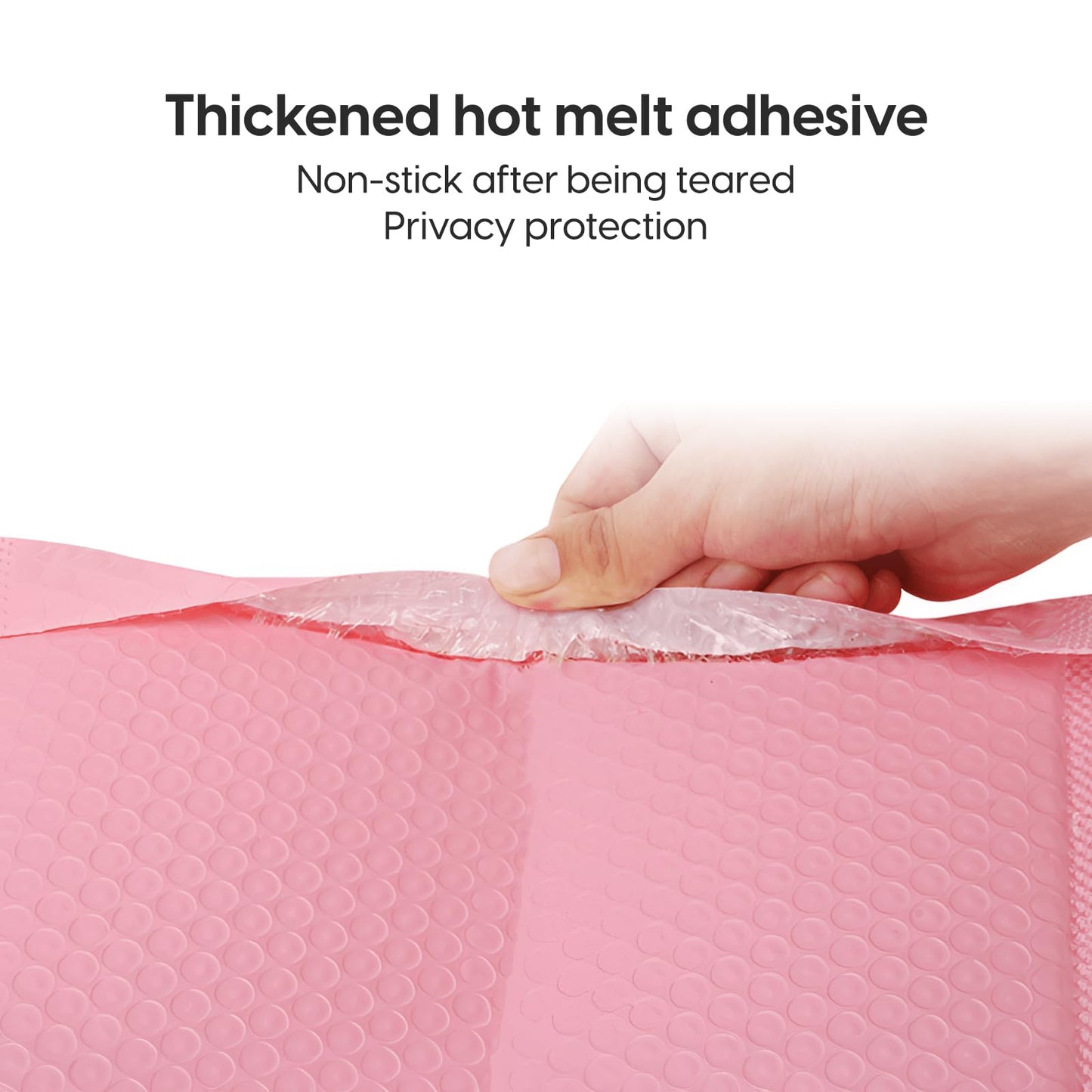 Bubble Mailers Waterproof 6 x 8 inches 50pcs Shipping Envelopes Multicolors Padded Envelopes Self Seal Adhesive (Pink, 6''x8'')