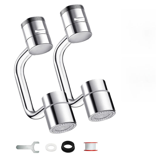 2Pcs 1080° Rotating Faucet Extender Aerator, Big Angle Swivel Extender Sink Attachment, New U Shaped Faucet Aerator for Sink Faucet, 2 Modes Sprayer - Aerator Mode & Rinse Mode