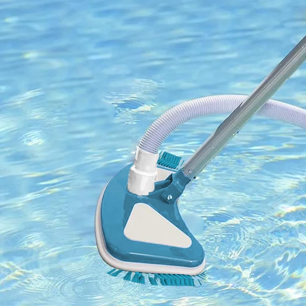 Butterfly Pool Vacuum Head with Side Brushes, Swimming Pool Suction Vacuum Head Brush Cleaner for Above Ground & In-Ground Swimming Pools, Spas (Blue)