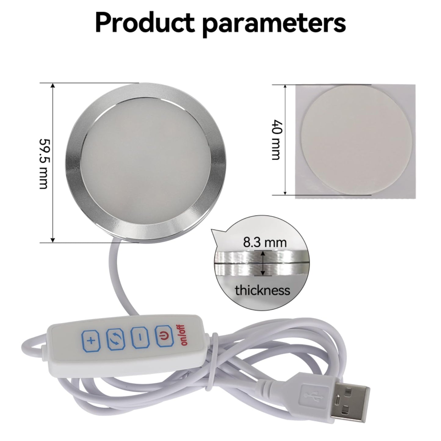 BambooSegD 3PCS LED Lamp Kit 001 Three Colors for Bambu Lab H2D/X1/P1P/A1 mini Makerworld for anycubic Makeronline 3D Printer Light DIY Hardware Model Spare Parts 5V USB Powered, 3000K Warm Light