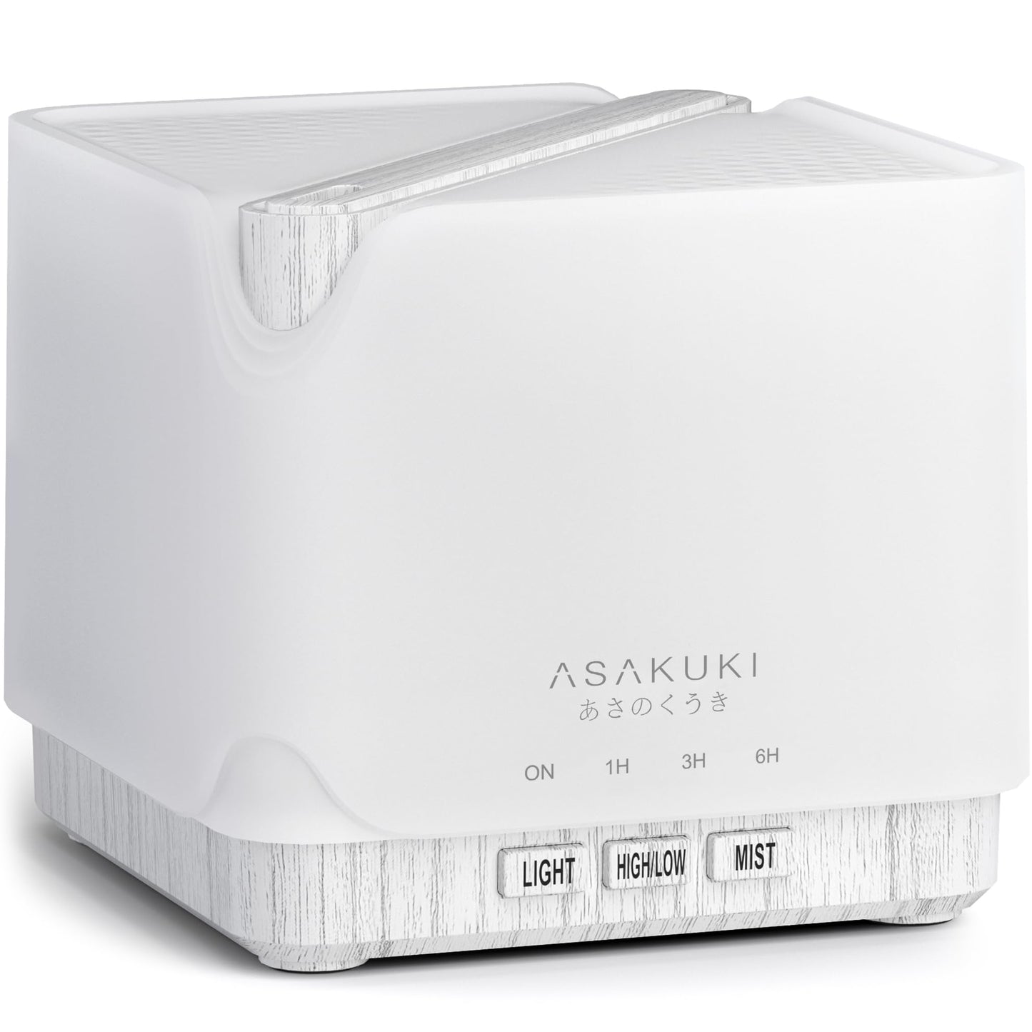 ASAKUKI 700 ml Essential Oil Diffuser, Multifunctional Ultrasonic Aromatherapy Fragrant Oil Vaporizer Humidifier with Timer, Auto-Off Safety Switch, and 7 LED Light Colors (White Wood)