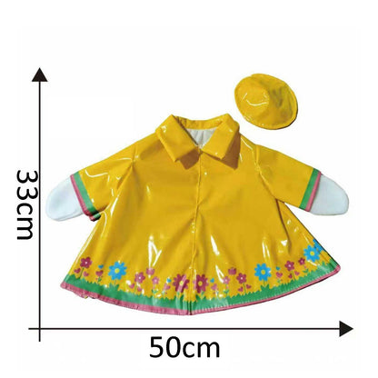 Porch Goose Raincoat Outfit, Waterproof Lawn Porch Goose Outfits with Umbrella & Hat for 23" Statue, Outdoor Patio Garden Yard Decoration (B)