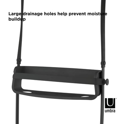 Umbra Flex Shower Storage Accessories with Patented Gel-Lock Technology Suction Cup, Black