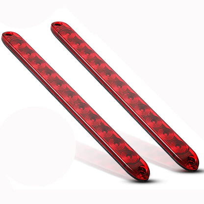 CZC AUTO 16 Inch 11 LED Trailer Light Bar Strip 2 PCS 12V Tail Light Waterproof Red Light for Tail Running Stop Brake Turn Signal Marker Light ID Bar on RV Truck Boat Trailers