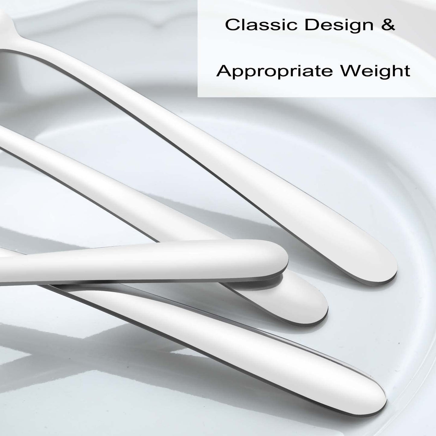 Pleafind 36-Pcs Dinner Spoon Set, 7.4 Inch Silverware, Stainless Steel, Silver, Mirror Polished Tablespoon for Home, Restaurant, Dishwasher Safe